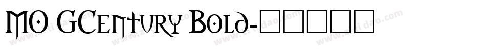 MO GCentury Bold字体转换